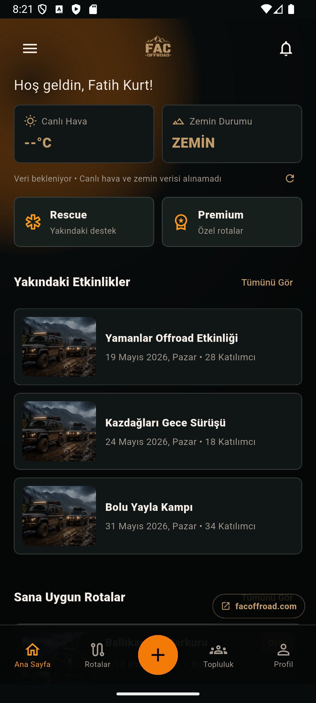 FAC Offroad emülatör ekran görüntüsü